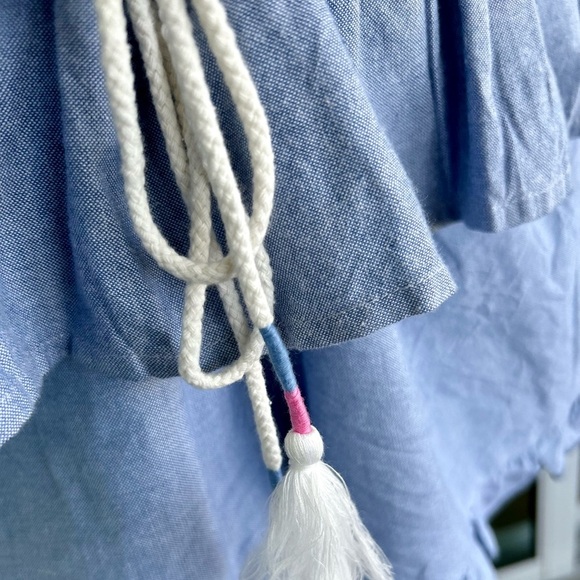 Simply Southern Sleeveless Chambray Shirt NWT SZ XL - Picture 8 of 9